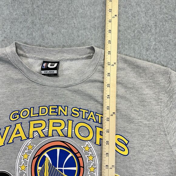 Golden State Warriors Pullover Sweatshirt Mens XXL 2XL 1946 Gray Graphic - Picture 9 of 9